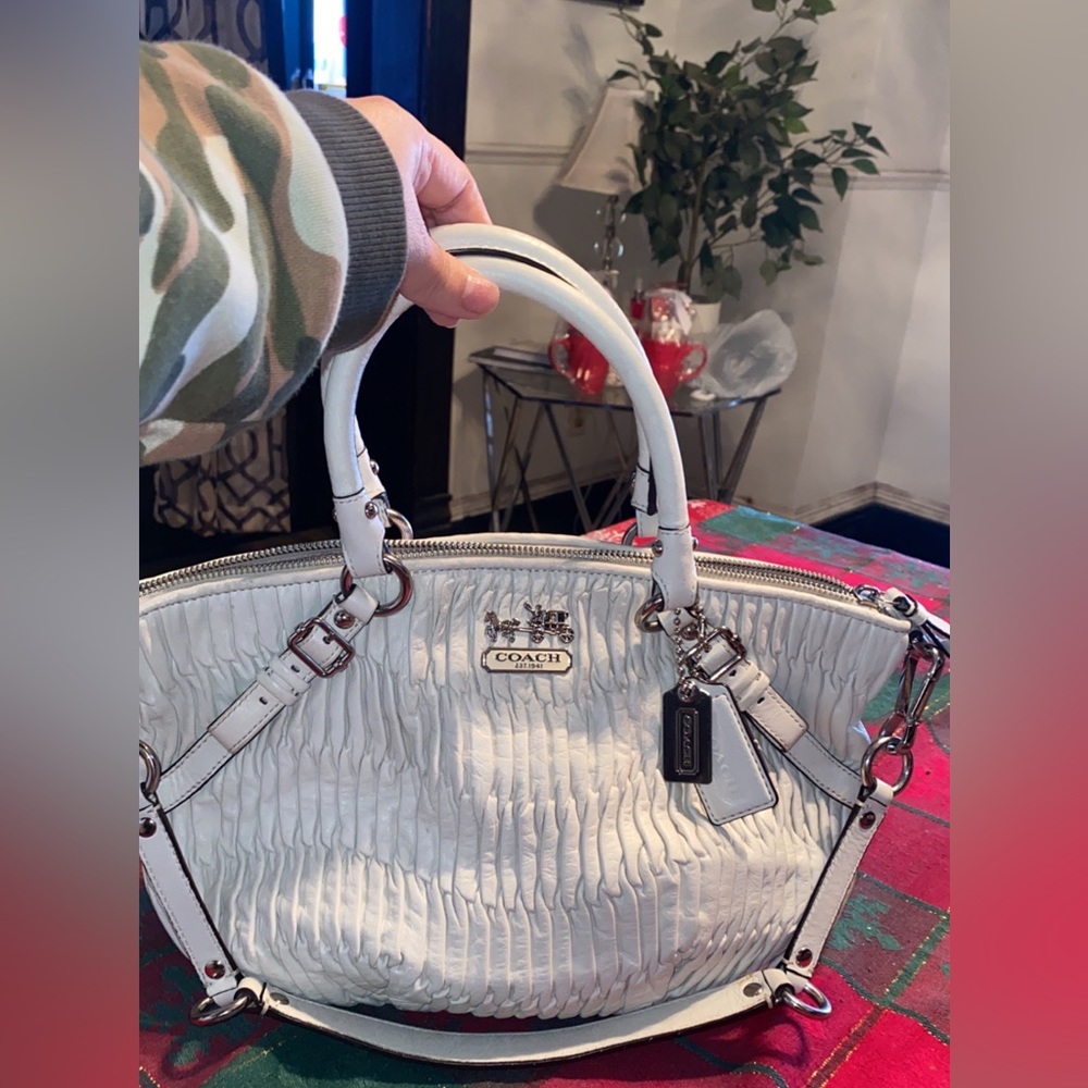 White coach purse 10 inches X 14 inches